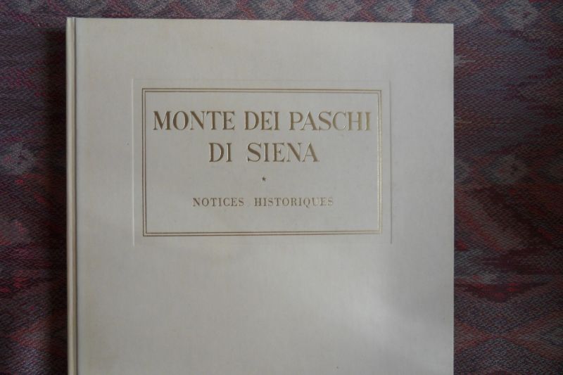 Benincore, Alfredo (Algemeen directeur van de (bank) Monte dei Paschi di Siena) - zijn visitekaartje is aanwezig. - Monte dei Paschi di Siena. - Notices historiques et économiques.