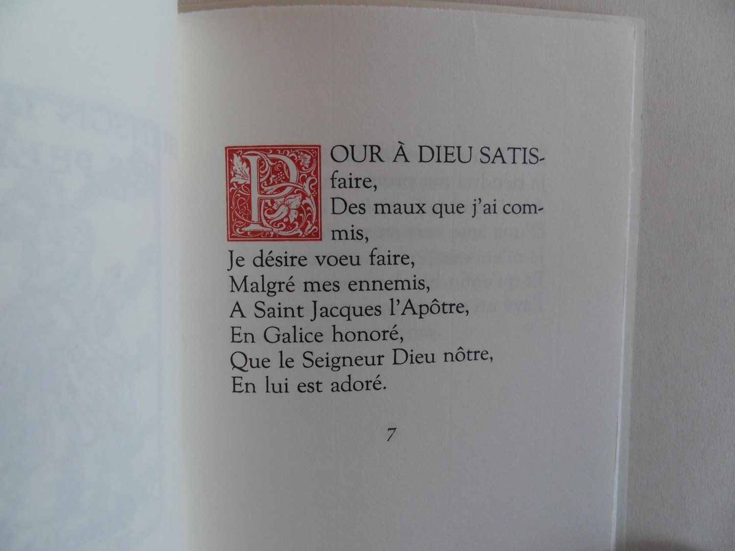 Pelgrims St. Jacques de Compostelle (afkomstig uit dat Liedboek). - Chanson du Devoir des Pelerins. [ Genummerd exemplaar 22 / 50 ].