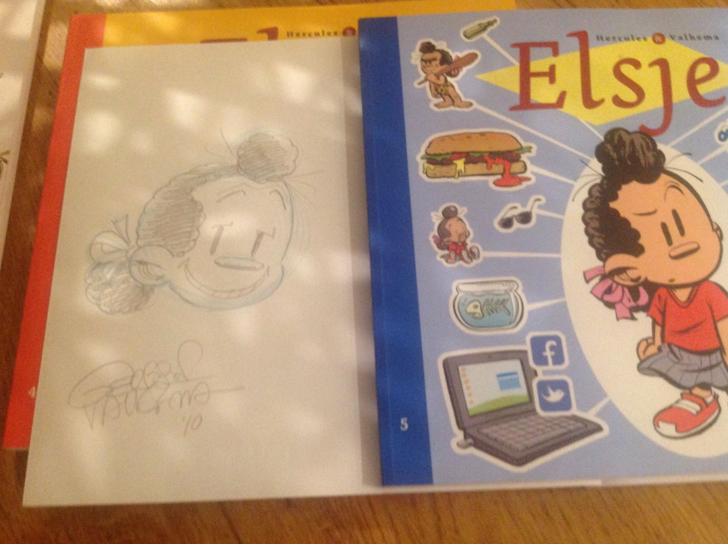Hercules, E. - Elsje / 1 / druk 1 met tekening en handtekening en vier extra Elsjes