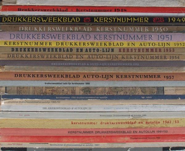  - Kerstnummer Drukkersweekblad 1947 - 1951.  Drukkersweekblad/Autolijn 1952 -1968.