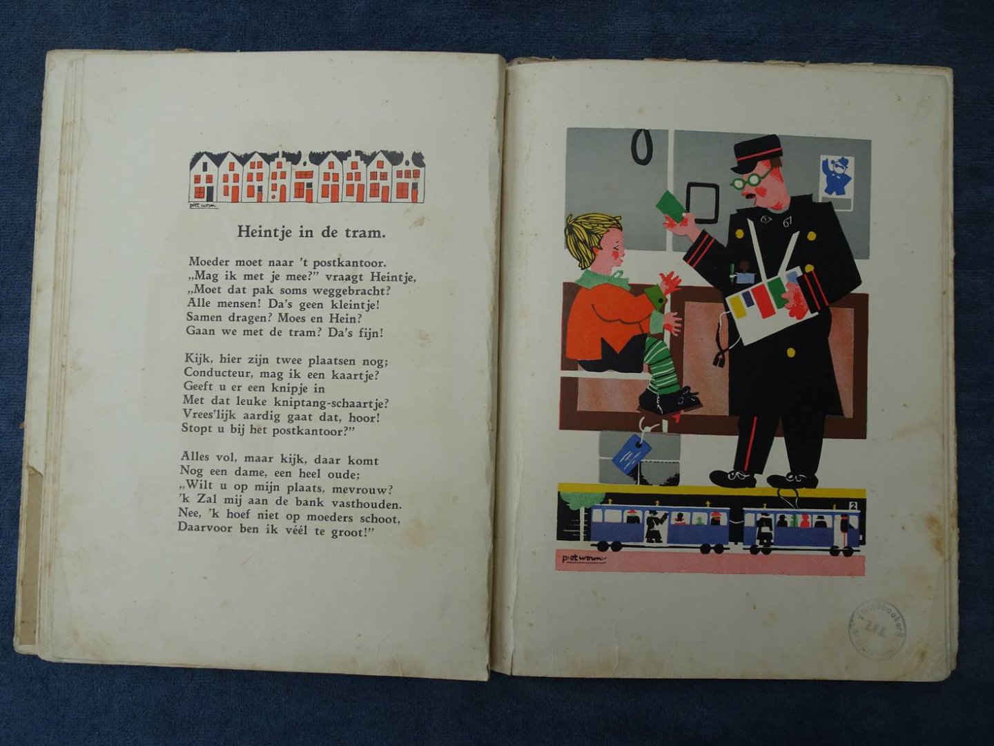 Buren, Riet van & Piet Worm. - Met vader uit.