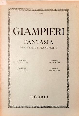 Gampieri, Alamiro: - Fantasia per viola e pianoforte