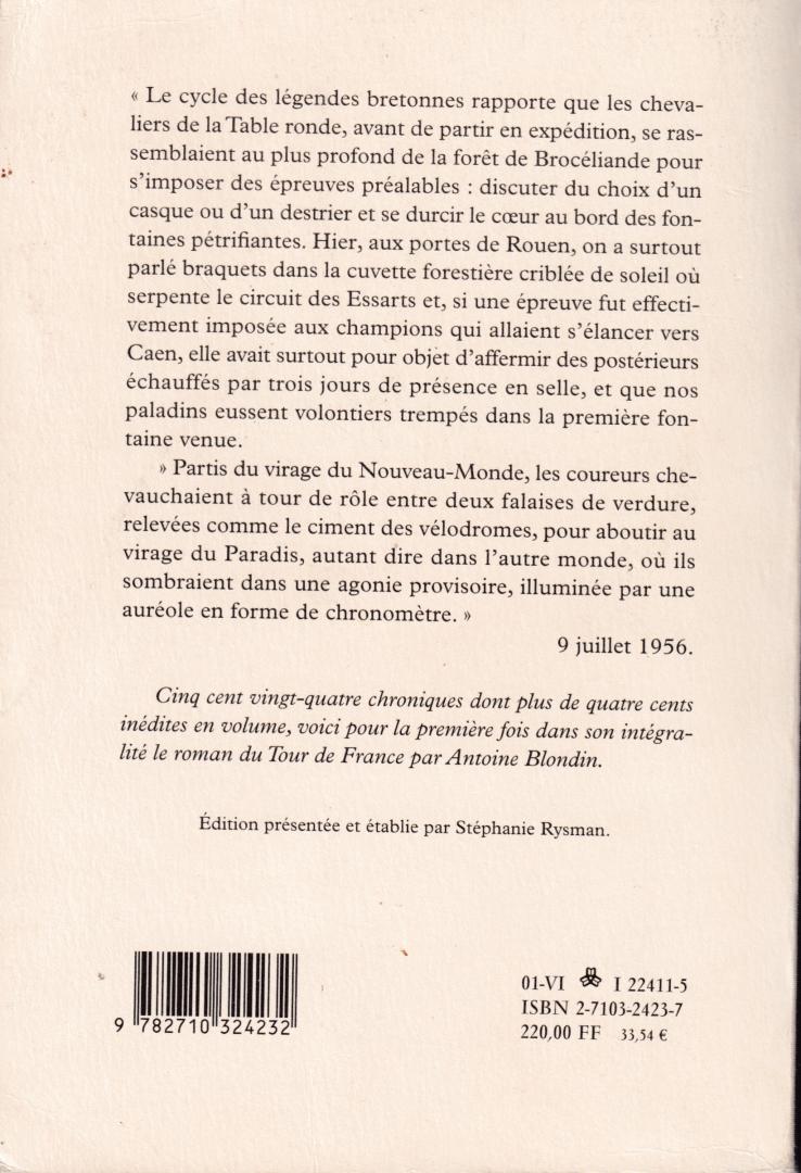 Blondin, Antoine (ds1361) - Tours de France Chroniques de "L'Équipe", 1954-1982