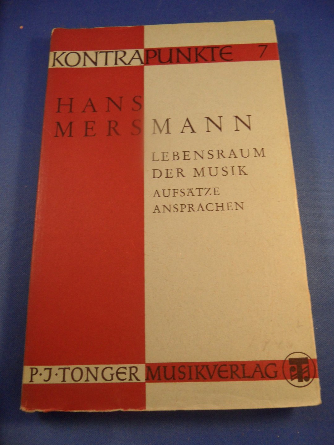 Mersmann, Hans  - Lebensraum der Musik