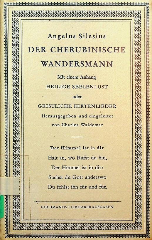 Silesius, Angelus - Der Cherubinische Wandersmann