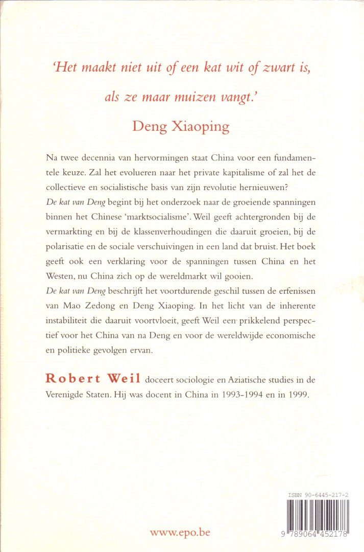 Weil R. (ds1324) - De kat van Deng, China en de tegenstellingen van het marktsocialismee