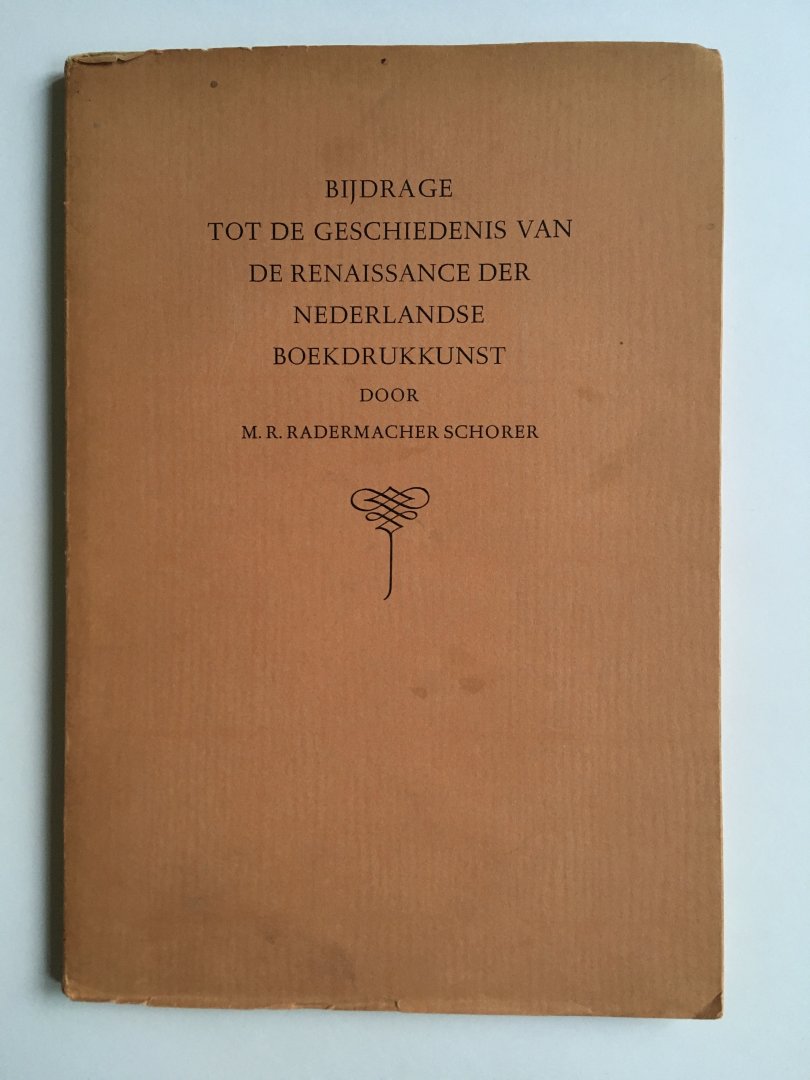 Bijdrage tot de geschiedenis van de renaissance der Nederlandse boekdrukkunst