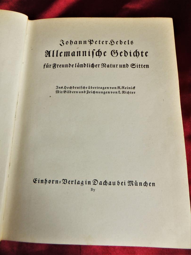 Hebel, Johann Peter - Allemannische Gedichte