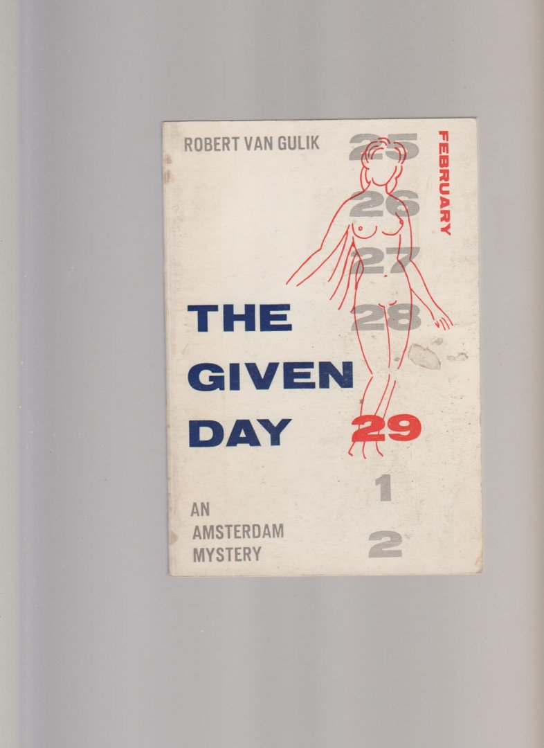 Gulik,Robert van - the given day an Amsterdam mystery
