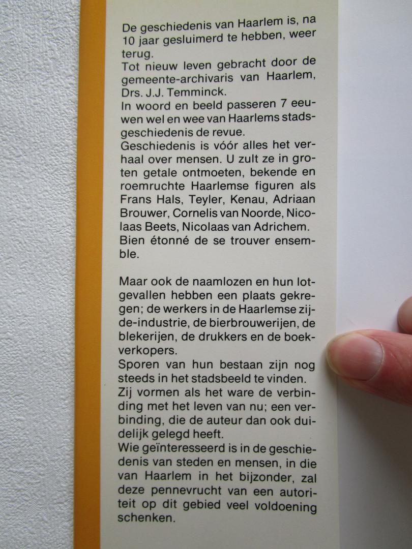 Temminck, J.J.  (Gemeente-archivarus Haarlem) - Haarlem door de eeuwen heen