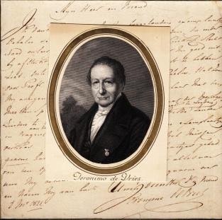 VRIES, Jeronimo de - Brief aan 'Mijn Heer en vriend'.