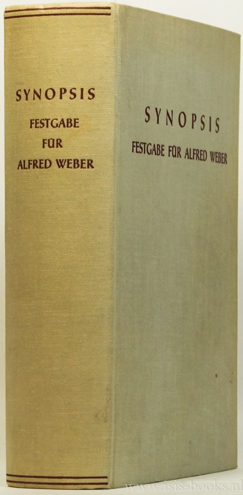 WEBER, A., SALIN, E., (HRSG.) - Synopsis. Alfred Weber 30.VII. 1868 - 30. VII. 1948.