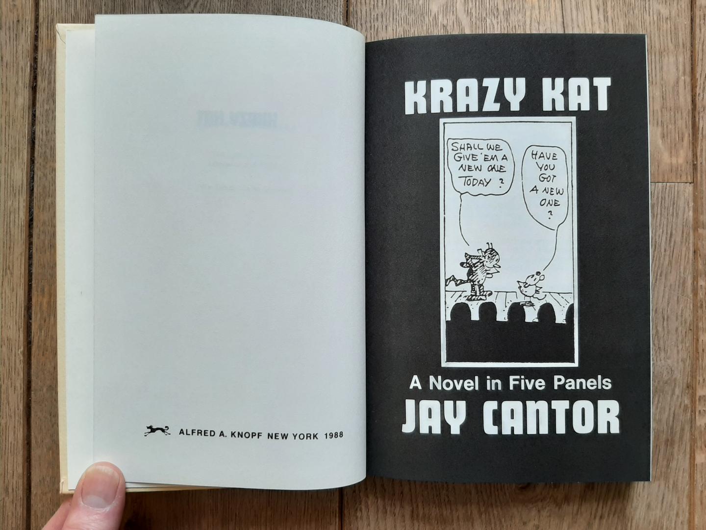 Cantor, Jay - Krazy Kat. A Novel in Five Panels