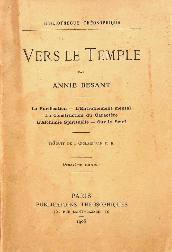 Besant, Annie - Vers le Temple