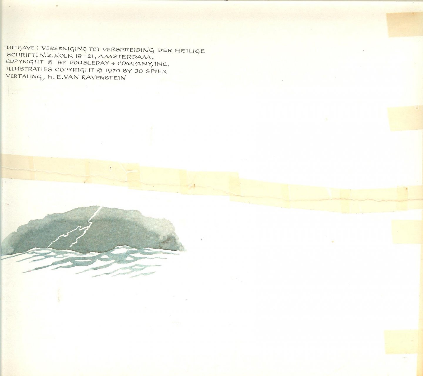 Spier, Jo  maakte de illustraties  de vertaling is  Ravenstein, H.E. van - De Schepping . Geïllustreerd door Jo Spier met prachtige teksten