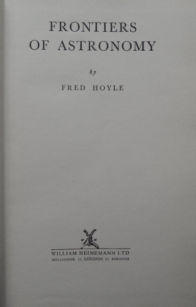 Hoyle, Fred - Frontiers of astronomy