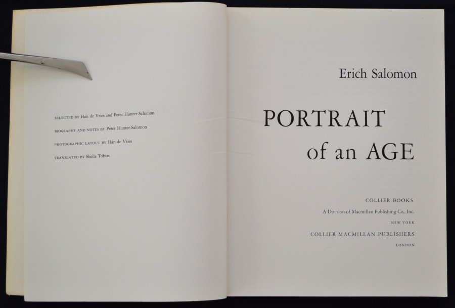 Vries, Han de (red.) + Peter Hunter (biografie en bijschriften) - Erich Salomon / Portrait of an age