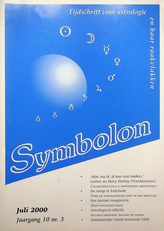 - Symbolon, tijdschrift voor astrologie en haar raakvlakken. Jaargang 10, nr. 3