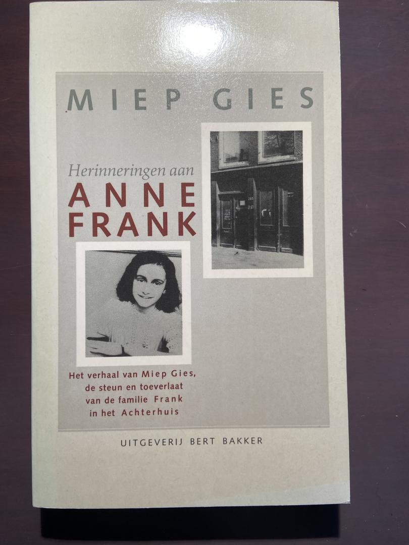 Gies - Herinneringen aan anne frank / druk 1