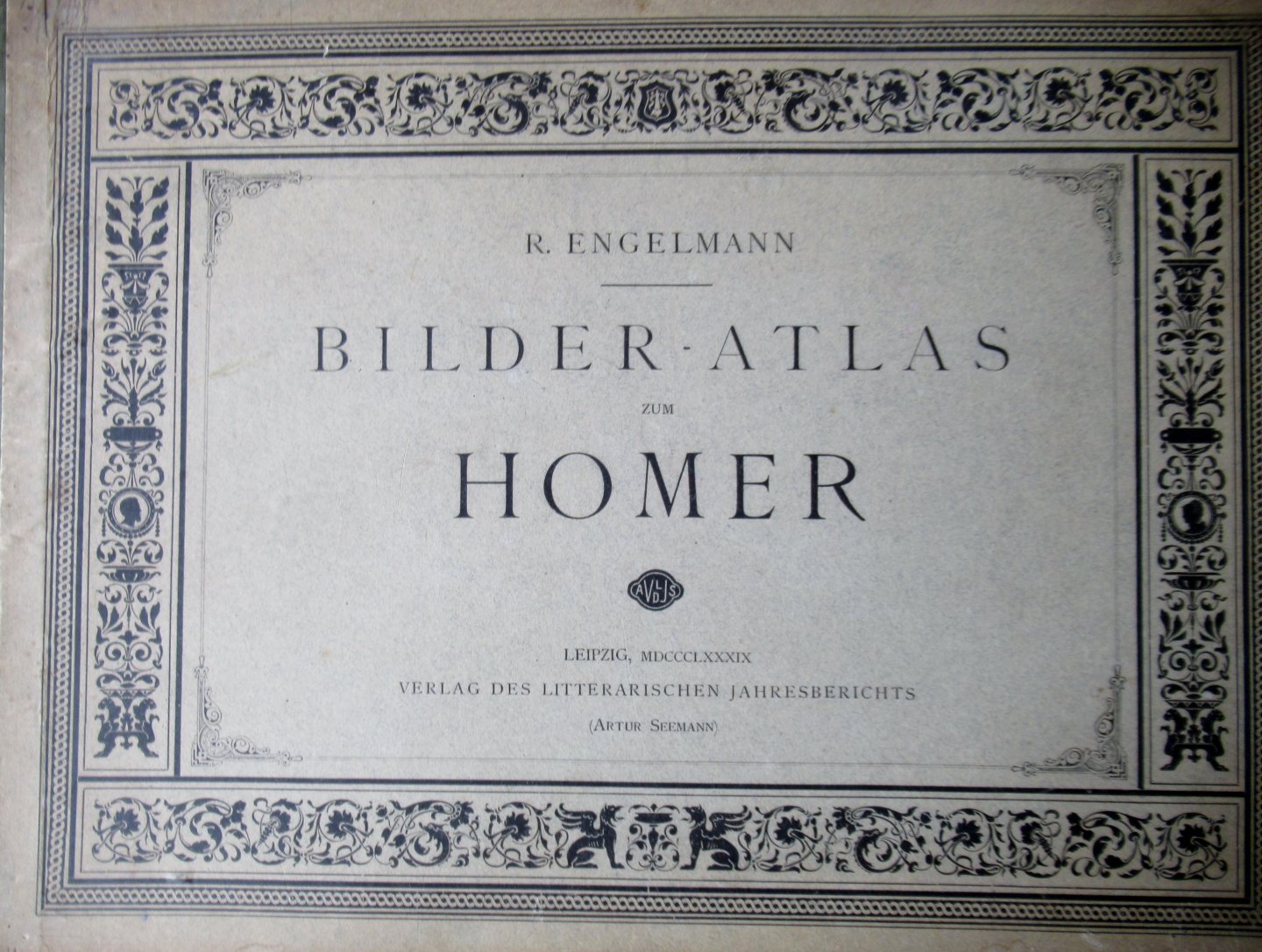 Engelmann, R - Bilder-atlas Homer. Sechsundreissig tafeln mit erläuterndem texte