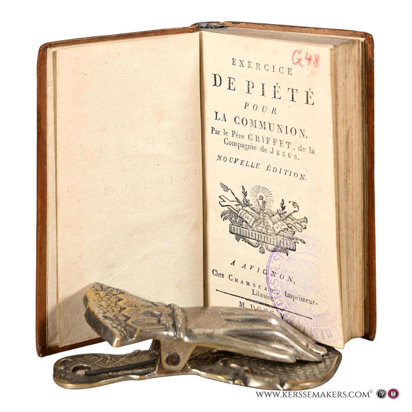 Griffet, Père. - Exercice de piété pour la communion. Nouvelle édition.