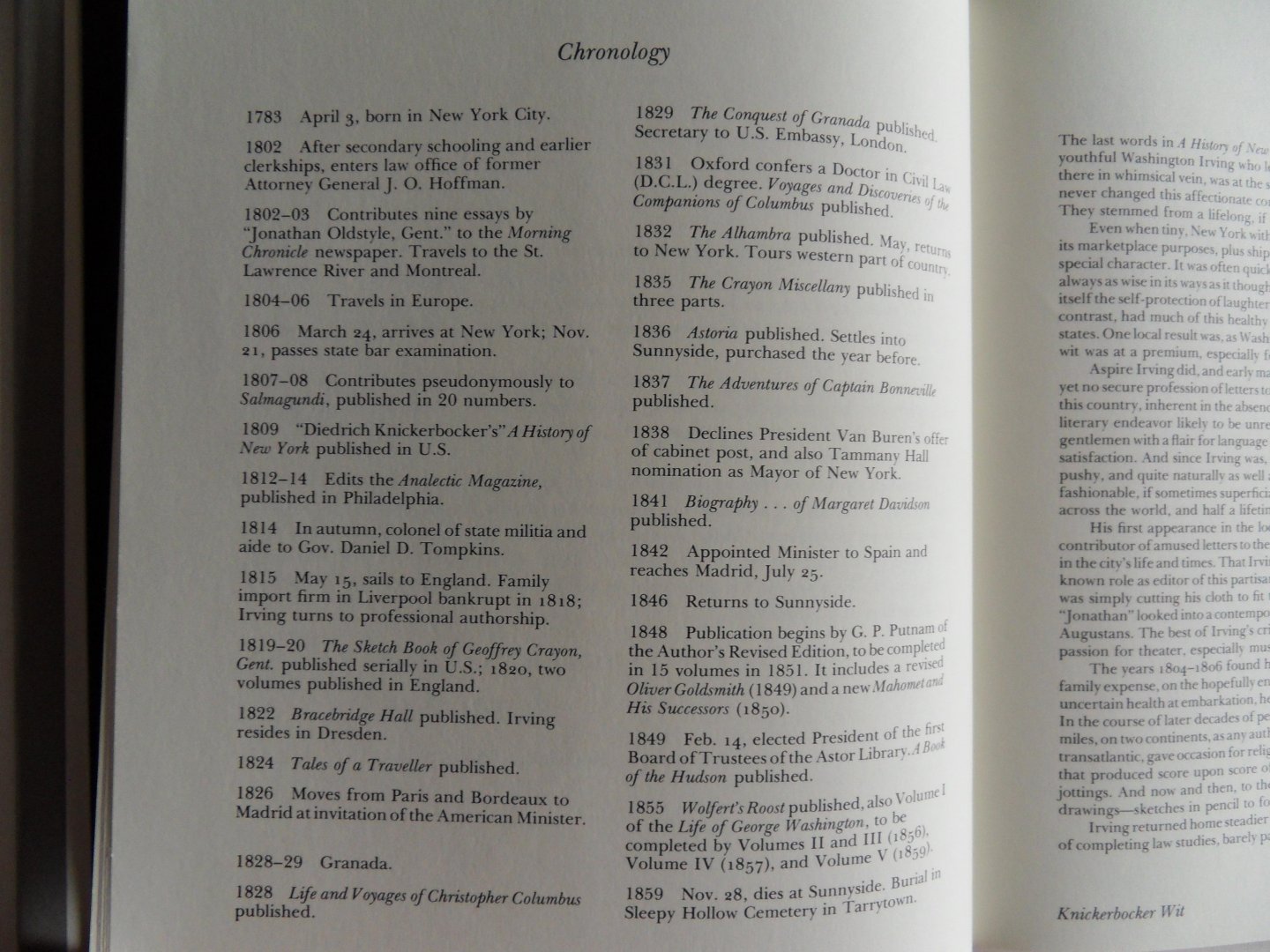 Myers, Andrew B. [ selected and annotated by ]. - The Worlds of Washington Irving. 1783 - 1859.