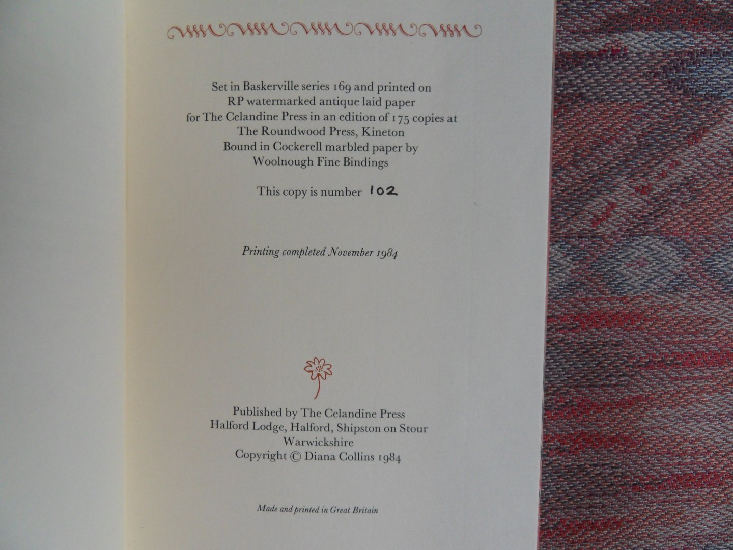 Collins, Diana. - J.B. Priestley. - 1894 - 1984. - An Address given by Diana Collins at a Service of Thanksgiving in Westminster Abbey on 2 October 1984.