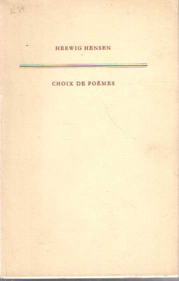 Hensen, Herwig - Choix de poèmes. Présenté et traduits par Fr. Closset