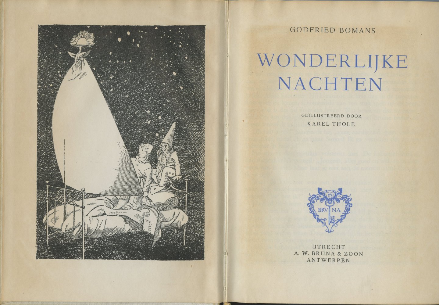 Bomans, Godfried - Wonderlijke nachten (illustraties Karel Thole)