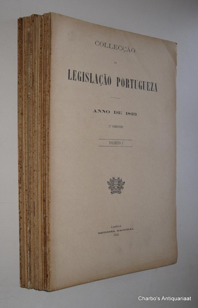 N/A, - Collecção de legislação portugueza. Anno de 1823, 2.º semestre, folheto I - Anno de 1833, 1º semestre, folheto XXI.