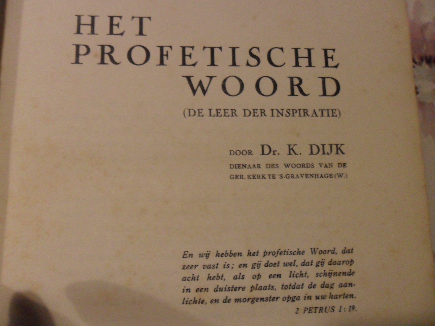 Dijk K van - Het profetische Woord