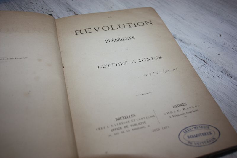  - REVOLUTION PLEBEIENNE, LETTRES A JUNIUS apres Attila, Spartacus!