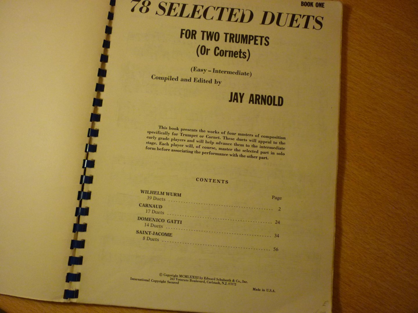 Arnold; Jay - 78 Selected Duets; Vol 1; For 2 Trumpets