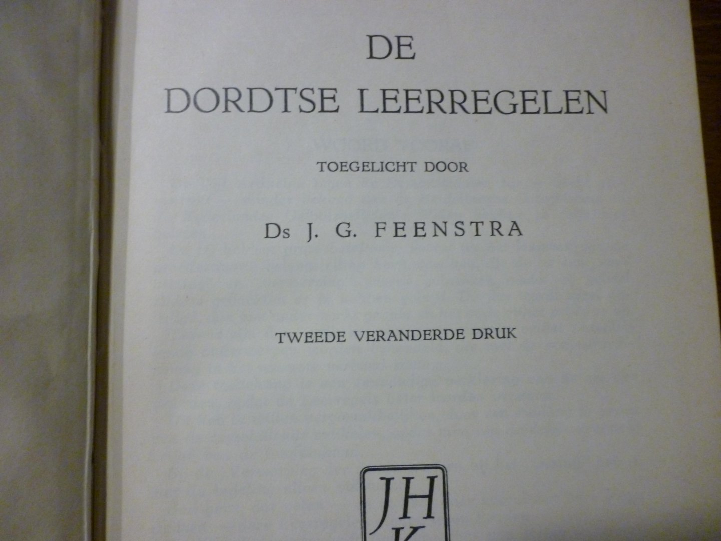 Feenstra J.G. - De Dordtse leerregelen