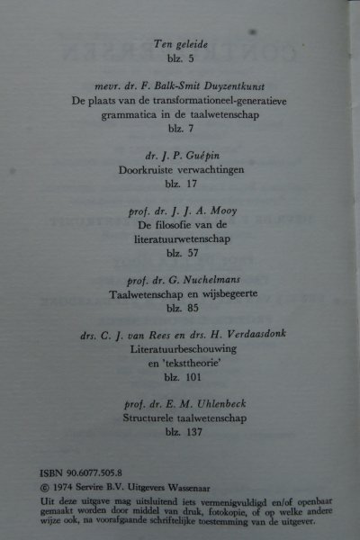 Balk-Smit Duyzentkunst, Dr. F.; e.a. - Controversen in de taal en literatuurwetenschap