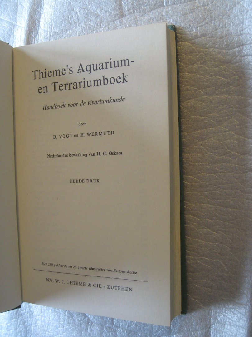 Vogt, D en Wermuth, H. - Thieme's Aquarium- en Terrariumboek / Handboek voor de vivariumkunde