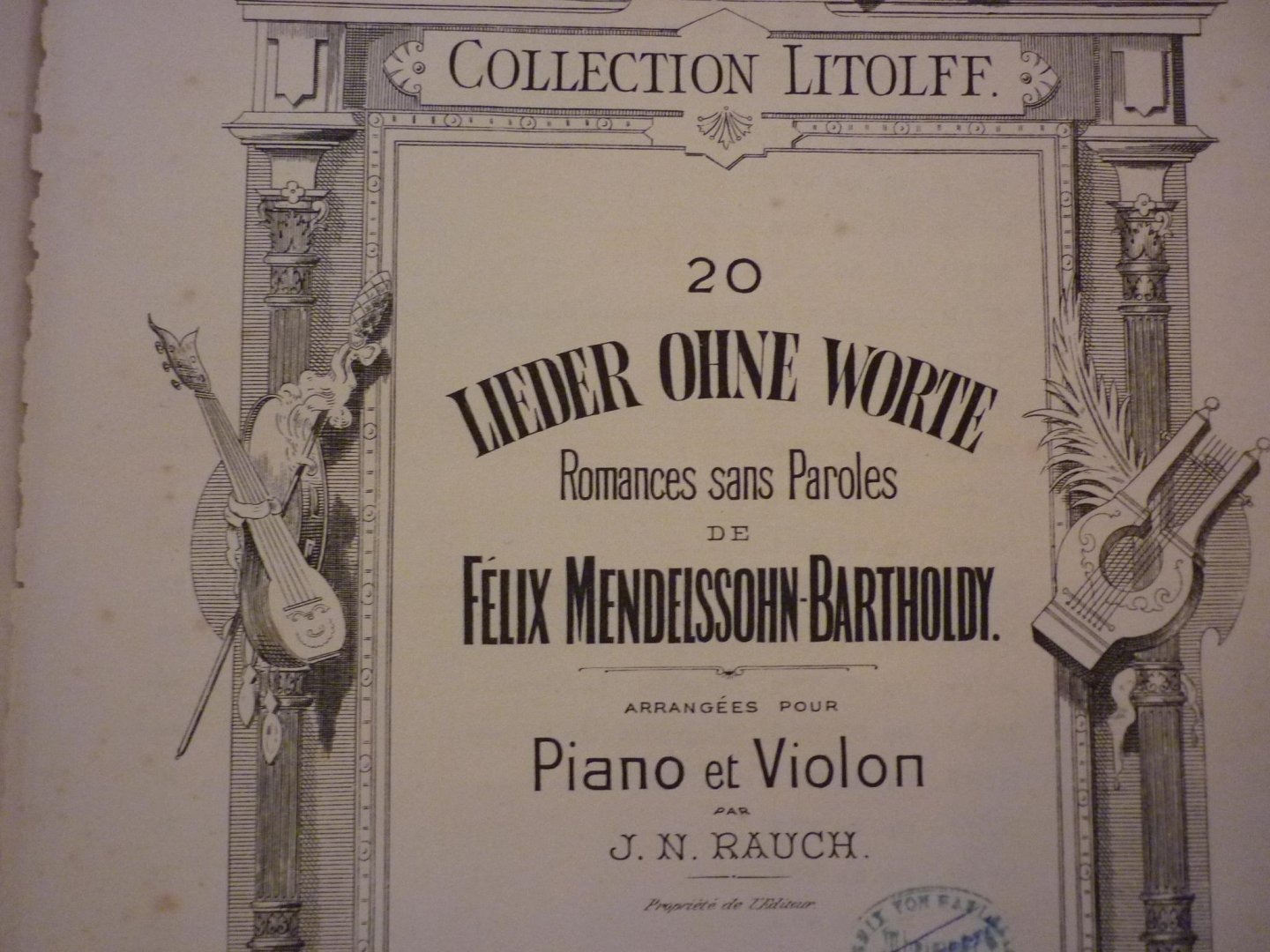 Mendelssohn; Felix (1809–1847) - Sonates; Lieder ohne Worte; Mélodies Choisies; Ouvertures; Pieces Caractéristiques - (J.N. Rauch) (zie meer info)