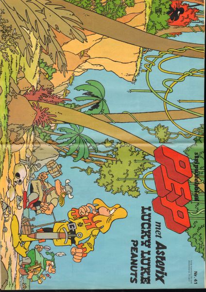 Diverse auteurs - PEP 1973 nr. 41, stripweekblad, 12 oktober met o.a. DIVERSE STRIPS (ASTERIX/LUCKY LUKE/BLUEBERRY/KUIFJE/DZJENGIS KHAN/KRAAIENHOVE/PHILEMON/ROODBAARD )/COVER JORIS P.K. (PETER DE SMET), goede staat
