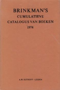  - Brinkman's cumulatieve catalogus van boeken 1974