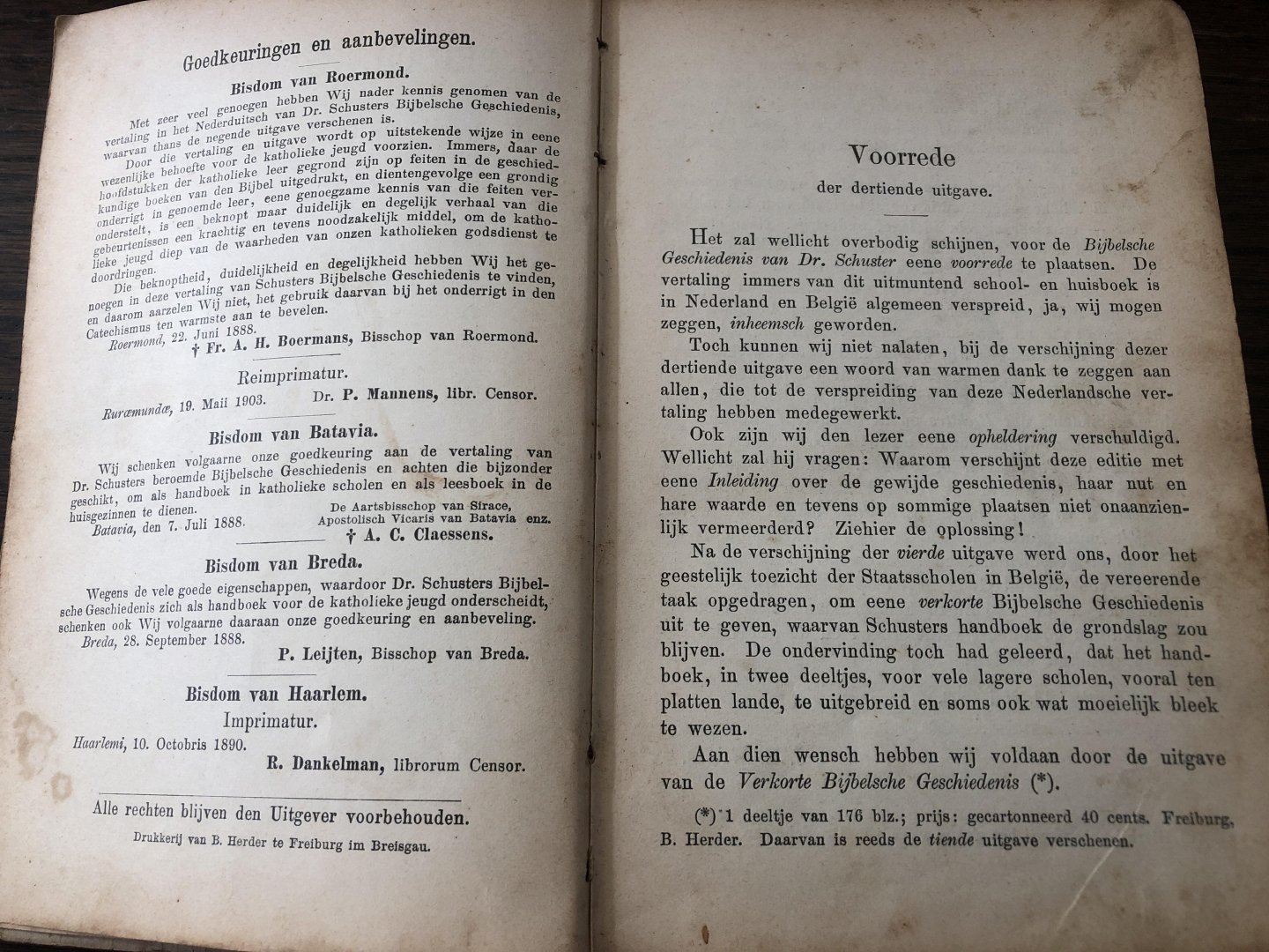 P. Timmermans, J.H. Wijnen - Bijbelsche geschiedenis des ouden en des Nieuwen Testaments volgens Dr. Schuster, ten gebruike bijnier meer uitgebreid en het middelbaar. Onderwijs in het Nederlandsch vertaald en bewerkt