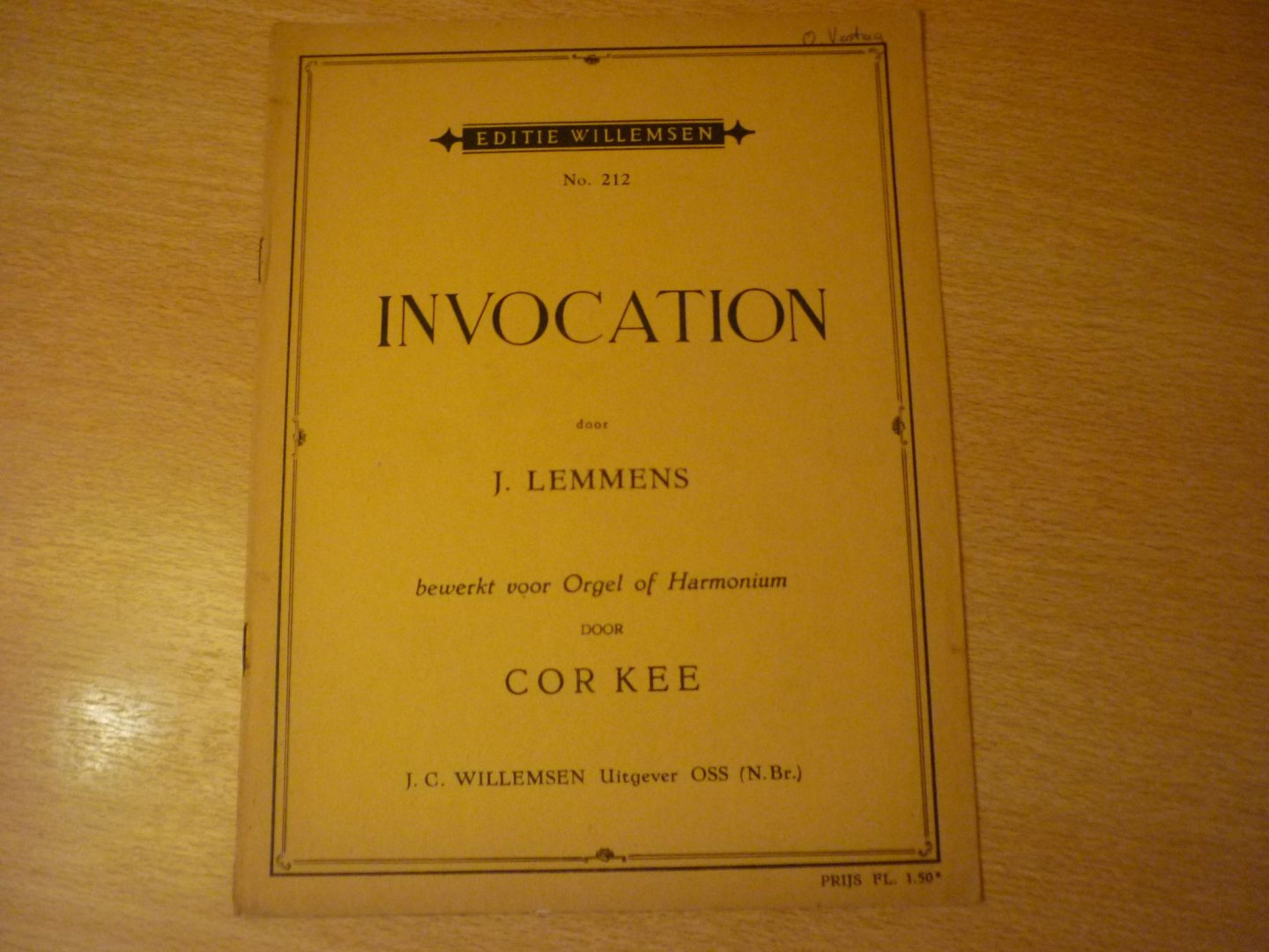 Lemmens, J. (Bewerkt door Cor Kee) - INVOCATION