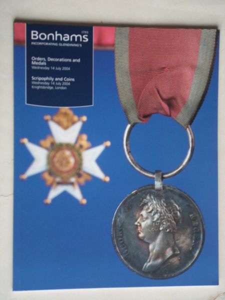 Catalogus Bonhams - Orders, Decorations, Medals, Banknotes, Scripophily and Coins