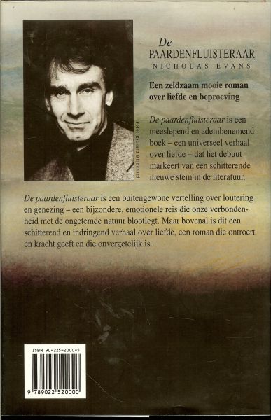 Evans, Nicholas .. Vertaald door Irving Pardoen  .. Omslag illustratie van Robert Vavra en Jim Arndt - De paardenfluisteraar   .. The Horse Wisperer