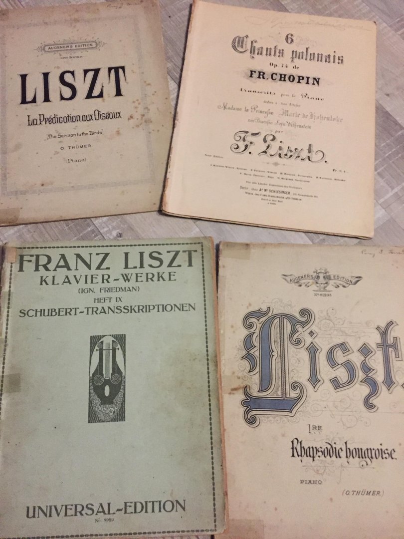 Liszt - Bladmuziek; Liszt