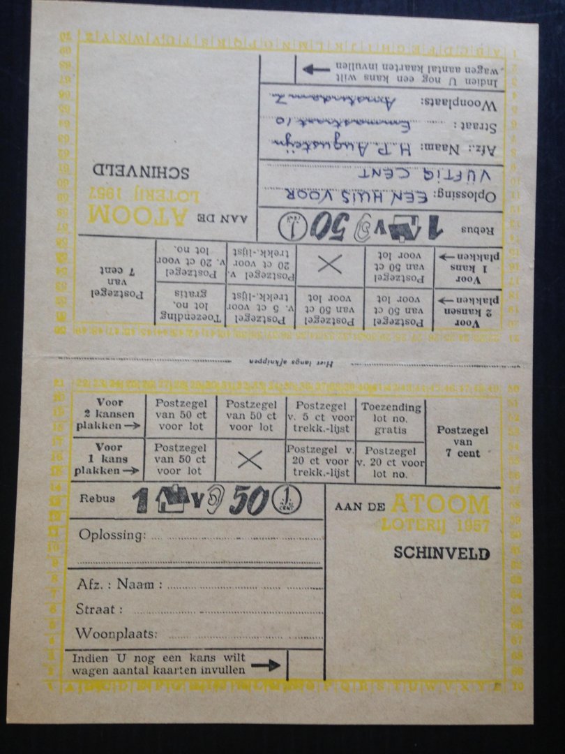 Formulier - Atoom Loterij