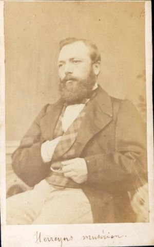Herreyns, Charles: - [Carte-de-visite Fotografie] Halbe Figur nach halblinks