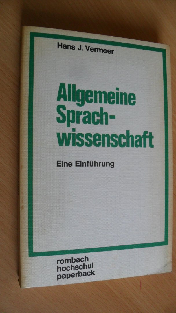 Vermeer Hans J. - Allgemeine Sprachwissenschaft