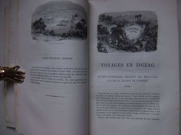 Töpffer, R.. - Premiers voyages en Zigzag ou excursions dún pensionnat en vacances dans les cantons Suisses et sur le revers Italien des Alpes.