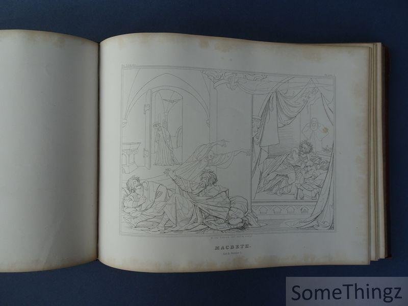 Retzsch, Moritz (ills.) /  C. A. Boettiger, Carl Borromaeus von Miltitz and Hermann Ulrici (text). - Outlines to Shakespeare's Dramatic Works. - Gallerie zu Shakspear's dramatischen Werken. In Umrissen erfunden und gestochen von Moritz Retzsch. Complete in one Volume. [German and English text.]