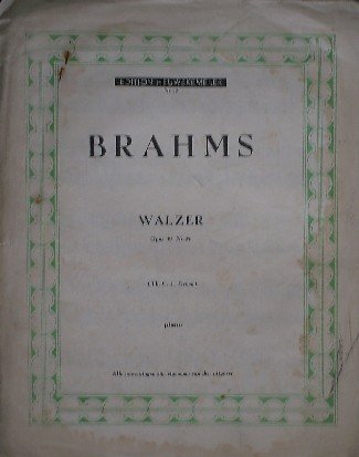 BRAHMS, - Walzer opus 39 nr. 15. Piano.